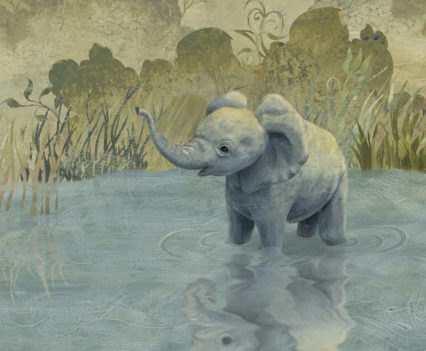 baby elephant Denise Cassano art